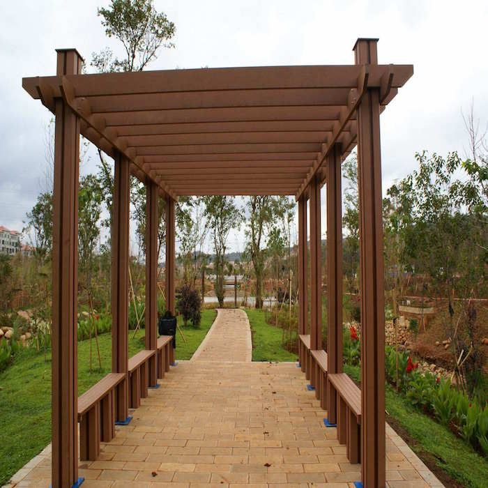 wooden garden pergola